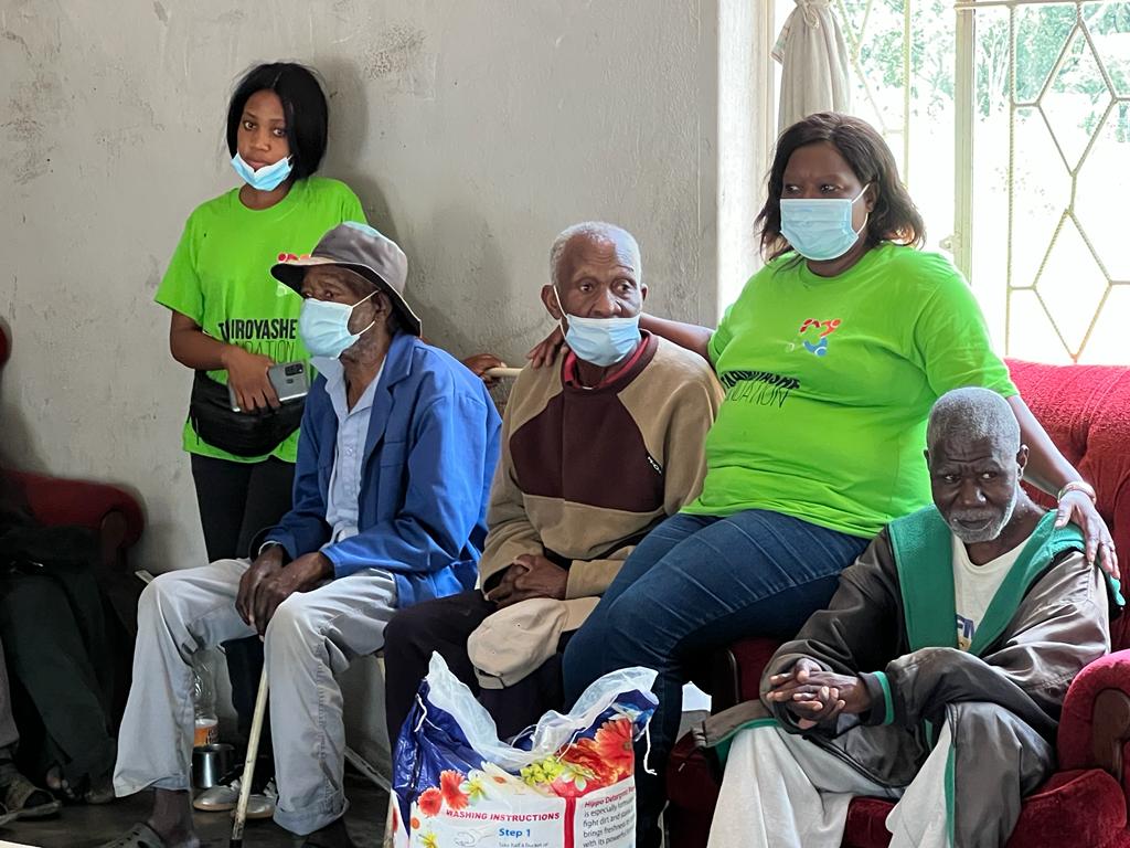 Tariroyashe Foundation volunteers providing community care and support to elderly residents